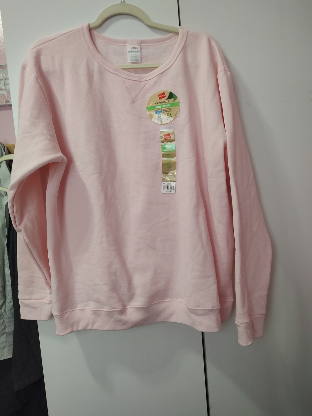 Hanes Light Pink Crewneck Sweatshirt Size XL